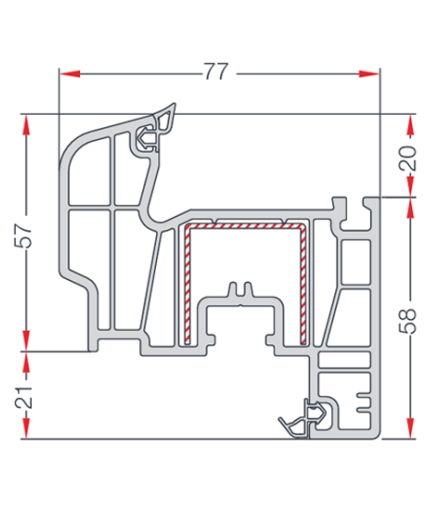DAMLALIKLI PENCERE KANAT PROFİLİ