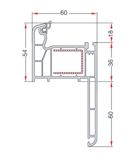 PERVAZLI KASA PROFİLİ (6cm)