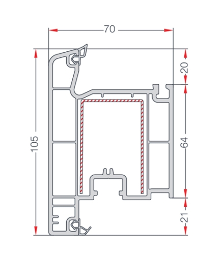 DIŞA AÇILIM KAPI KANAT PROFİLİ