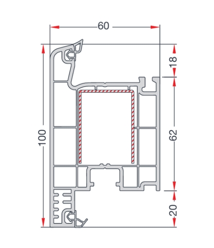 DIŞA AÇILIM KAPI KANAT PROFİLİ