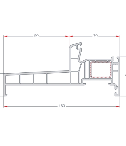  160 mm FRANSIZ KASA PROFİLİ